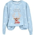 thumbnail image 5 of Chandail Sans Capuche Décontracté à Manches Longues et Col Rond pour Femmes, Imprimé de Noël Automne Hiver, 5 of 5