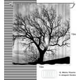 thumbnail image 4 of Tree Shower Curtain Black and White Shower Curtain Bathroom Decor Polyester Fabric, 72x72inch, 4 of 5