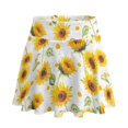 thumbnail image 7 of SEANATIVE Womens Tennis Skirt High Waisted Athletic Skorts Lightweight Pleated Tennis Skirts with Pockets Built-in Shorts Golf Pickleball Workout Skort for Casual, 2XL, Sunflower Yellow White, 7 of 7