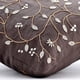 thumbnail image 2 of Fundas de cojín, marrón, con diseño botánico de jardín y hojas de cuentas, 45 x 45 cm, de lino y algodón, con diseño floral - Aroma a perla., 2 of 3