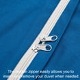 thumbnail image 5 of Queen 3-Piece Duvet Cover Set with 2 Pillow Shams, Brushed Microfiber, Easy Snap Zipper & Corner Ties, Royal Blue, Ntbay | Comforter Not Included, 5 of 6