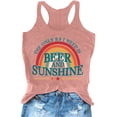 thumbnail image 3 of Women Racerback Tank Top for Women Summer Casual Loose Fit Camisole Workout Tank Beach Shirt Featuring Breathable Knit and Easygoing Style Rose Gold S, 3 of 3