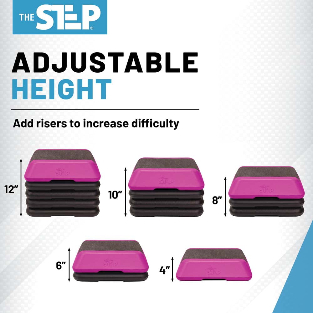 The Step High Step Platform with Four (4) Risers - Pink