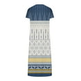 thumbnail image 5 of Robes pour Femmes 2024 Été Surdimensionné Décontracté Manches Courtes Col en V Robe Imprimée Robe Ample 50 % de Réduction!, 5 of 5