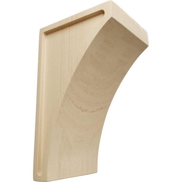 Ekena Millwork Corw03X03X06Lwrw Ménsulas pequeñas de madera Lawson de 3 pulgadas de ancho x 3 1/2 pulgadas de profundidad x 6 pulgadas de alto Madera de caucho