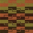 thumbnail image 1 of Ahgly Company Indoor Square Patterned Dark Bisque Brown Area Rugs, 8' Square, 1 of 6