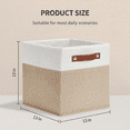thumbnail image 7 of ENLOY Fabric Cube Storage Organizer Bins, 13x13 inch - 4 Pack Foldable Storage Cube Bins for Shelves, Large Capacity Storage Boxes with Leather Handle, 7 of 7