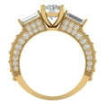thumbnail image 4 of Three-Stone Engagement Ring for Women - 2.33ct Moissanite in 14K Yellow Gold Promise Ring, 4 of 6