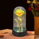thumbnail image 5 of Día de San Valentín Flor Artificial de Rosa Colorida Regalo con Luz LED y Luz nocturna con cubierta de vidrio - Amarillo, 5 of 8