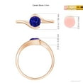 thumbnail image 5 of ANGARA Natural Semi Bezel-Set Solitaire Round Tanzanite Bypass Ring in 14K Rose Gold for Women (Size-6mm) | December Birthstone, Birthday, Anniversary, Jewelry Gift for Women | Natural Tanzanite Ring, 5 of 9