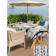 thumbnail image 4 of Outdoor Tablecloth with Umbrella Hole and Zipper, Grey Black Christmas Rectangle Table Cloth 52x70 Inch Waterproof Tablecloth, Xmas Snowman Snowflake Picnic Table Cover for Patio Camping, 4 of 7