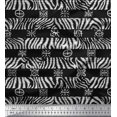 thumbnail image 1 of Soimoi Black Cotton Duck Fabric Stripe & Wild Animal Skin Fabric Prints by Yard 42 Inch Wide, 1 of 3