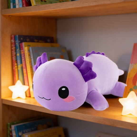 Oefntac Doll Multicolor Salamander Plush Toy Four-Leg Cute Stuffed Soft Doll Home Kids Kawaii Animal Room Decor Scaly Fish Lizard Gift