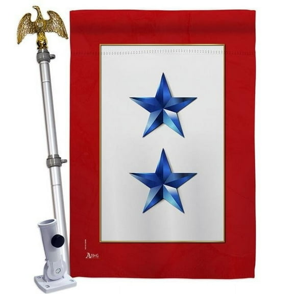 Americana Home & Garden HS141085-BO-02 28 x 40 in. 2 Blue Stars House Flag Set Armed Forces Military Service Double-Sided Decorative Vertical Flags & Decoration Banner Garden Yard Gift