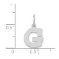thumbnail image 2 of 14K White Gold Charm Pendant 18 mm 10-12 Small Block Initial G, 2 of 2