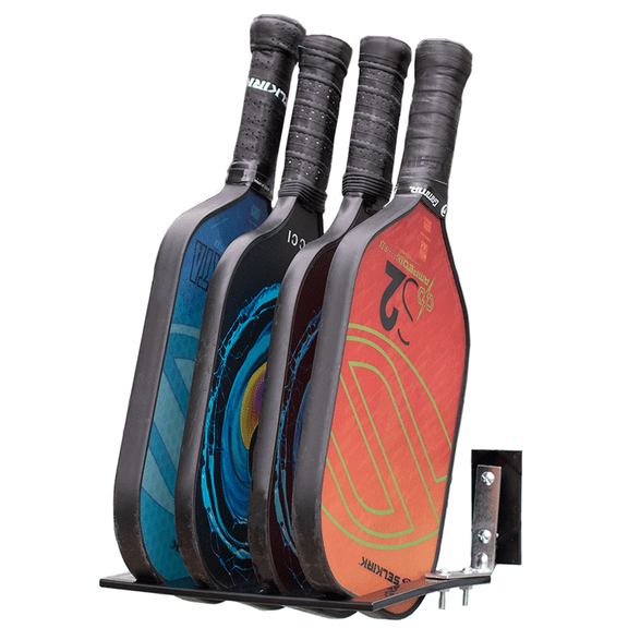 Pickleball Paddle Rack – Holds 4 Paddles – Easily Extendable – Heavy-Duty Material through Weather