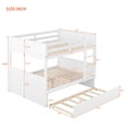 thumbnail image 3 of Full Over Full Bunk Bed with Twin Size Trundle, White, 3 of 6