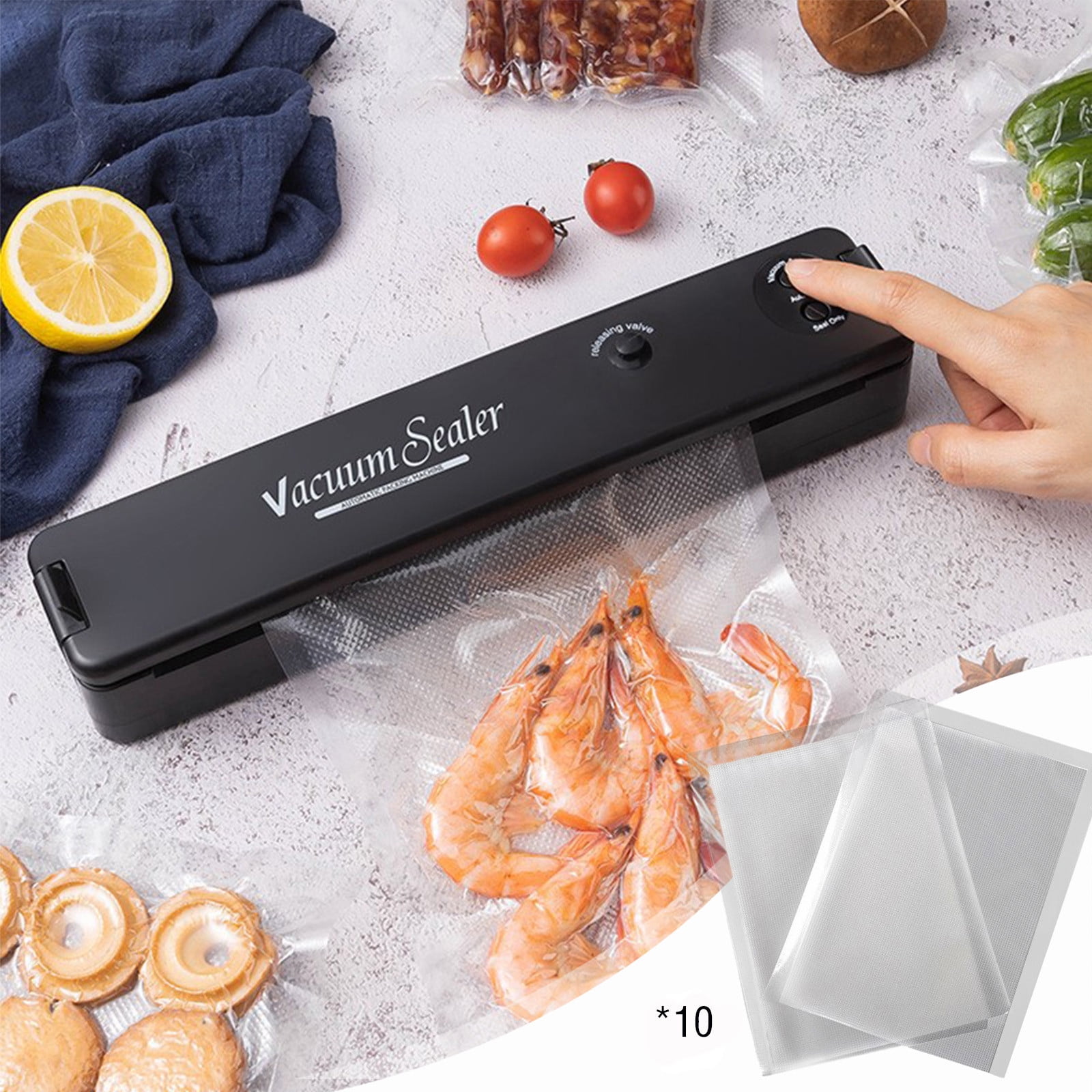 Hmsavn Kitchen Gadgets Vacuum Sealer Food Protector Vacuum Sealer Machine Automatic Food Vacuum Sealer for Food Preservation Sealing Packing System for Fresh Food and Food Storage Kitchen Essentials