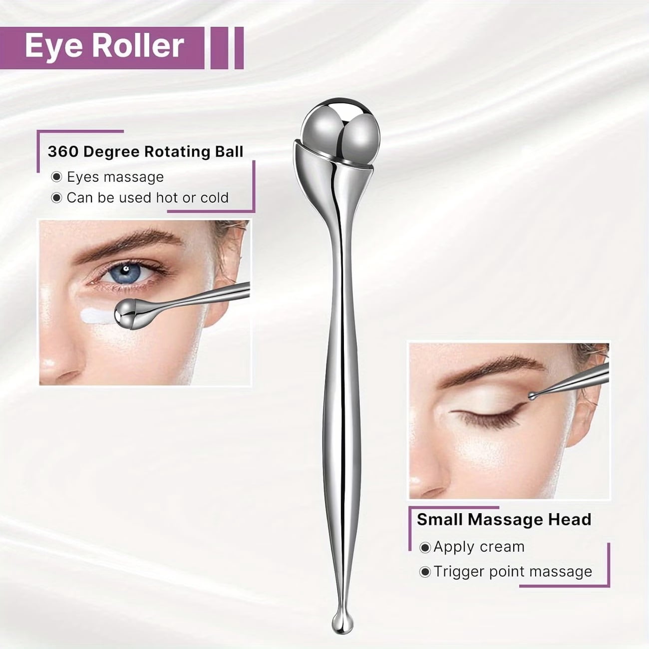 2pcs, eye massager and facial roller facial massage tools suitable for daily facial care and body massage women's gifts