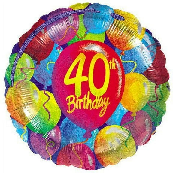 18" 40TH BIRTHDAY BALLOON  Party Supplies Decorations Foil Mylar Balloon