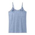 thumbnail image 3 of BUIGTTKLOP Camisole Tops for Women with Built-In Bra Adjustable Straps Cami Scoop Neck Side Ruched Layering Tanks, 3 of 7