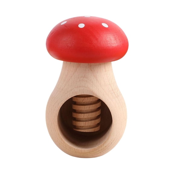 DOLITY Manual Nutcracker Wooden Walnut Shell Opener for Pine Nuts Almonds Chestnuts Red