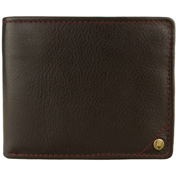 Hidesign Angle Stitch RFID-blocking Multicompartment Black/Brown Leather Wallet