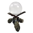 thumbnail image 3 of Atlantic Collectibles Scrying Witch Crystal Glass Gazing Ball On Broomsticks and Potion Cauldron Figurine 8"H, 3 of 5