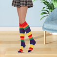 thumbnail image 4 of Rainbow Print Stockings for Women  Knee-High Style, 4 of 6