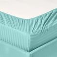 thumbnail image 4 of Home Sweet Home Dream Striped 1200 TC Egyptian Cotton Deep Pocket Bed Sheet Set Aqua Hypoallergenic,Fully Elasticized Fitted Sheet,Cooling Twin XL, 4 of 5