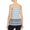 thumbnail image 2 of Aqua Womens Flounce Printed Tank Top White S, 2 of 2