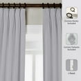 thumbnail image 4 of Kotton Culture Triple Pinch Pleat Blackout Curtain Thermal Insulated Room Darkening Spill Proof Machine Washable Window Treatment Panels (1 Panels, 42x63, Silver), 4 of 8
