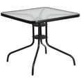 thumbnail image 1 of Bowery Hill 31.5" Square Glass Top Patio Dining Table in Black, 1 of 1
