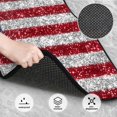 thumbnail image 3 of Honeii America Flag Glitter Print Car Foot Mat Four-Piece Set - Front & Rear Universal Car Floor Mats for SUVs, Trucks, Sedans, 3 of 7