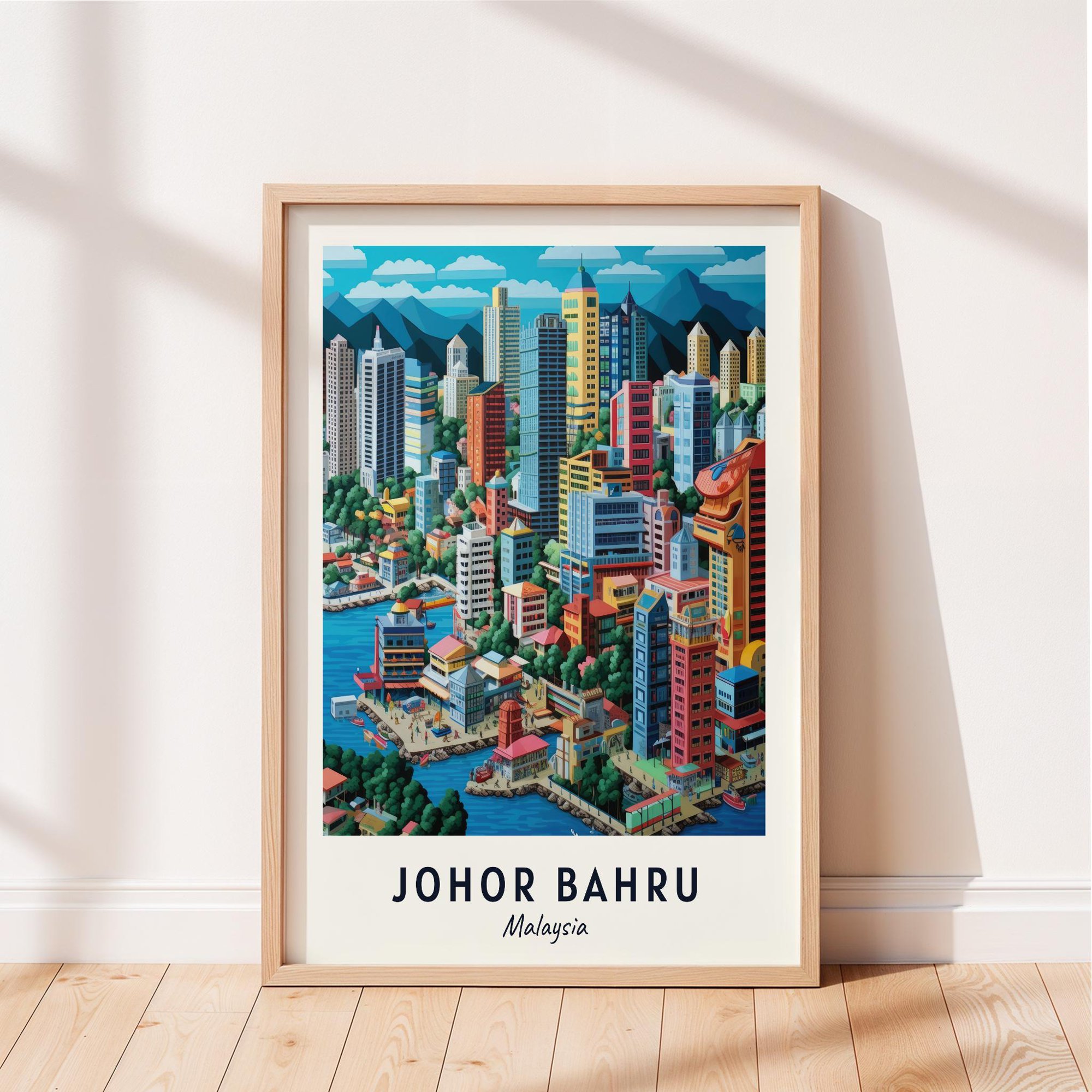 Johor Bahru Travel Legoland Malaysia Cityscape Poster , Poster Print Only
