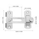 thumbnail image 4 of 1pc Stainless Steel Door Latch Safety Lock Gate Lock Latch Barn Door Latch No Rust Latch for Door, 4 of 4