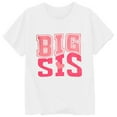 thumbnail image 3 of NAFUU Little Girls T Shirts Big Sister Shirt Baby Girl Letter Print Round Neck Short Sleeved T Shirt Tops Trendy Summer Tees 4-5 Years, 3 of 3