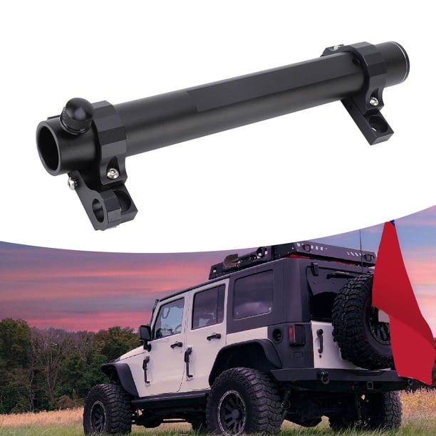 Soporte del Soporte de la Bandera, 2 en 1 Aleación de Aluminio Múltiple Función Resistente a la Antena Soporte de de Bandera para Jk Jku Jl ilimitado