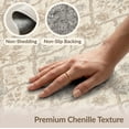 thumbnail image 6 of ODIKA Beige Boho Faded Ornamental Border Interlocking Grey Neutral Non-Slip Chair-Friendly for Home Office, Hallway, Laundry Room, 6 of 7