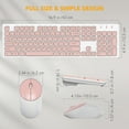 thumbnail image 2 of Wagpak Wireless Keyboard and Mouse, Silent 2.4GHz Cordless Combo for PC Desktops Computer (Pink and White), 2 of 7