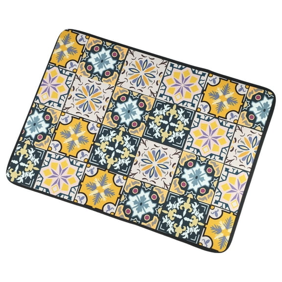 Drain Pad Color Mix and Match Style Dish Drying Mat for Kitchen Assorted Color 15.75"x11.81"