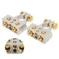 Boat Accessories Battery Terminal Clamp Connectors, 2PCS 4 Way Positive Negative Car Battery Post Extender