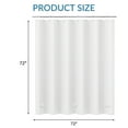 thumbnail image 3 of Bathway White Shower Curtain Liner, 72"W x 72"L Waterproof PEVA Plastic Shower Curtain Liner for Bathroom with Magnets, 3 of 8