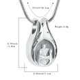 thumbnail image 2 of Family Teardrop Pendent for Ashes and Chain Cremation Jewelry for Ashes Urn Necklace for Ashes of Loved One, 2 of 7