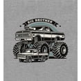 thumbnail image 4 of Big Brother Monster Truck Boy's Heather Gray Crew Neck Short Sleeve Tee-Medium, 4 of 4