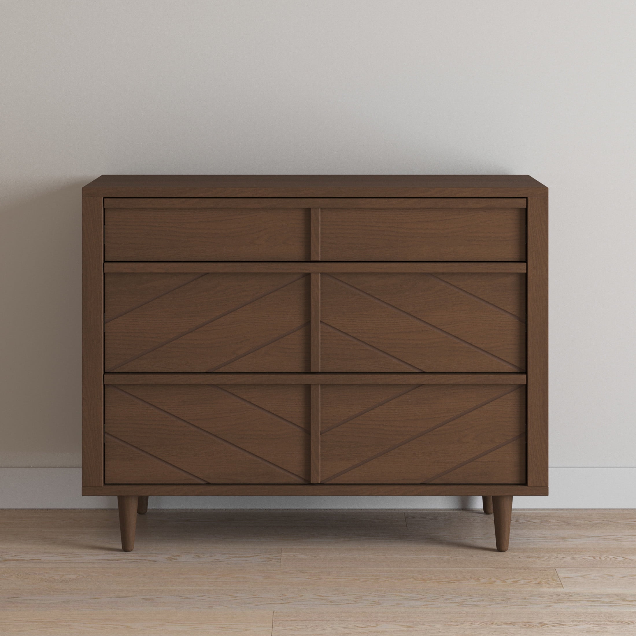Child Craft Surrey Hill Crib and Dresser Nursery Set, 4-in-1 Convertible Crib with 3-Drawer Dresser, Toasted Chestnut, 2-Piece