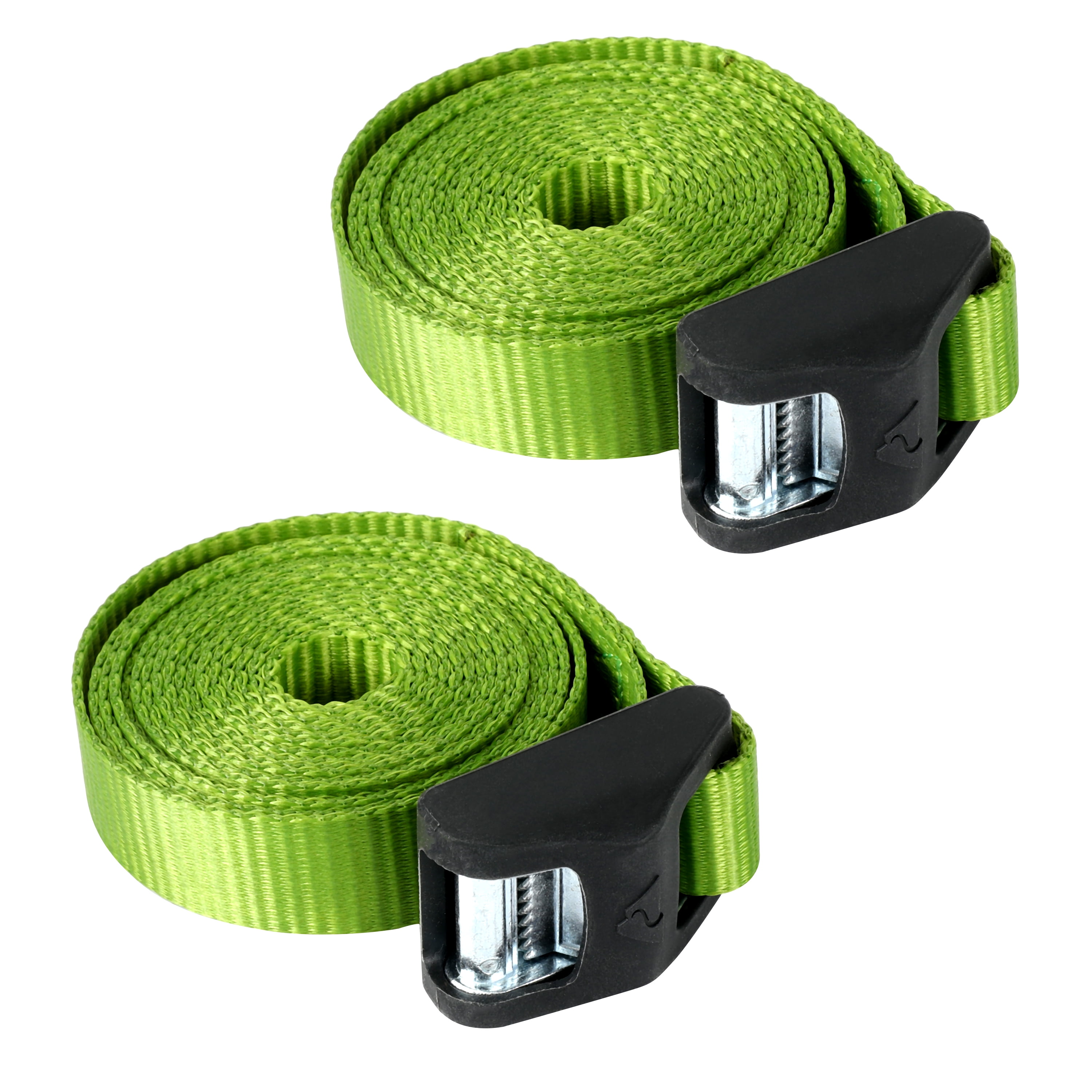 Ozark Trail Cam Buckle 9 ft Load Straps with Silicone Buckle Protectors, 7.5in x 1.3in