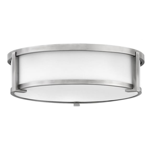3 Light Large Flush Mount in Transitional Style 16 inches Wide By 4.75 inches High-Antique Nickel Finish Bailey Street Home 81-Bel-3002358