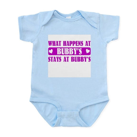 CafePress - What Happens At Bubby's Infant Bodysuit - Baby Light Bodysuit, Size Newborn - 24 Months
