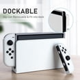 thumbnail image 5 of KOMI Switch OLED Case for Nintendo Switch OLED Model, Dockable Cover Soft TPU Protector Case for Switch OLED Grips & Console and Accessories with 2 Pcs Thumb Caps, Frosted Clear, 5 of 5